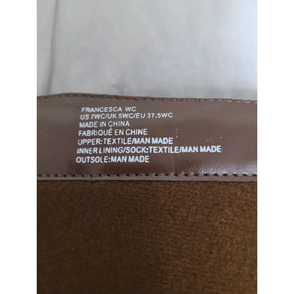 Brown Faux Suede Buckle Strap Over‎ the Knee Womens Back Zippered Boot Size 7